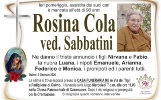 Rosina COLA, vedova SABBATINI