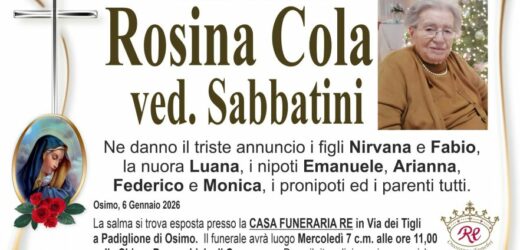Rosina COLA, vedova SABBATINI
