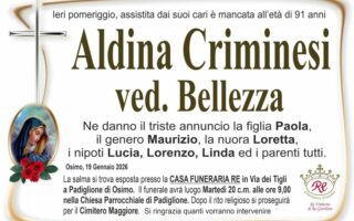 Aldina CRIMINESI, vedova BELLEZZA