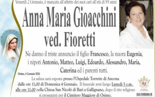 Anna Maria GIOACCHINI, vedova FIORETTI