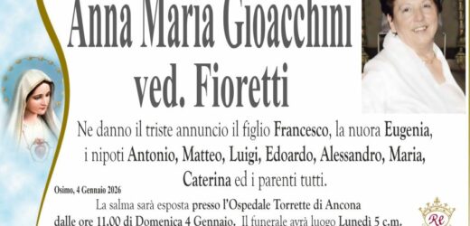 Anna Maria GIOACCHINI, vedova FIORETTI