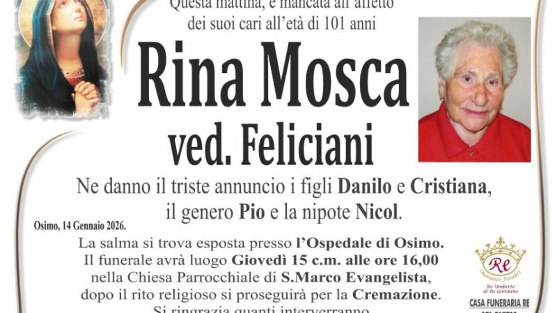 Rina MOSCA vedova FELICIANI