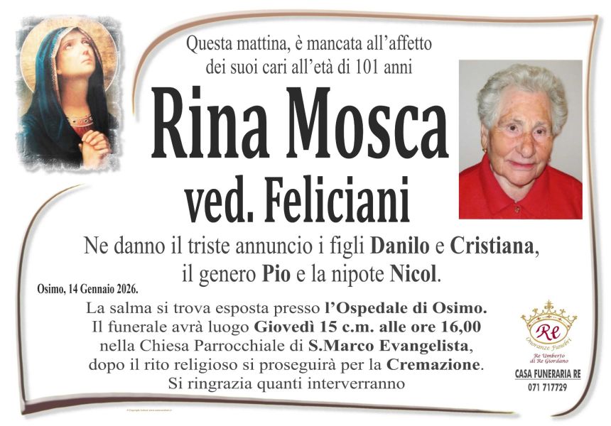 Rina MOSCA vedova FELICIANI