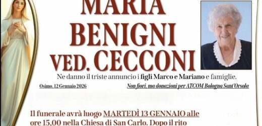 Maria BENIGNI, vedova CECCONI