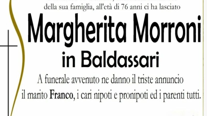 Margherita MORRONI in BALDASSARI