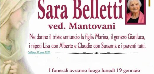 Sara BELLETTI, vedova MANTOVANI