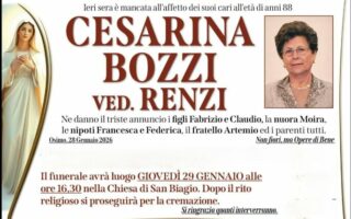 Cesarina BOZZI, vedova RENZI